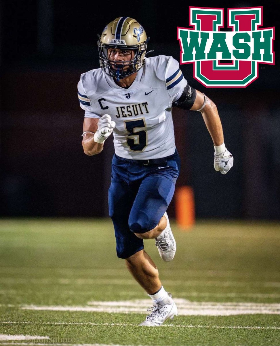 I’m excited to announce my commitment to play football at Washington University in St. Louis. Thank you to all of my teammates, coaches, and especially my family for their support. Go Bears! @JesuitDallasFB @CoachBHickman @BobWunderlick @MuellerFBCoach @CoachAaronKeen