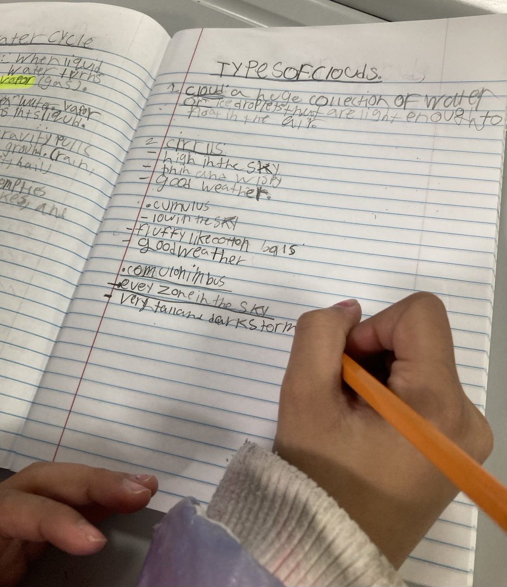 milesnawmiles's tweet image. What can clouds tell us about the weather? ⁦@northside_jcs⁩ #3rdgrade scientists know. #ElemScience ⁦@jcityTNschools⁩