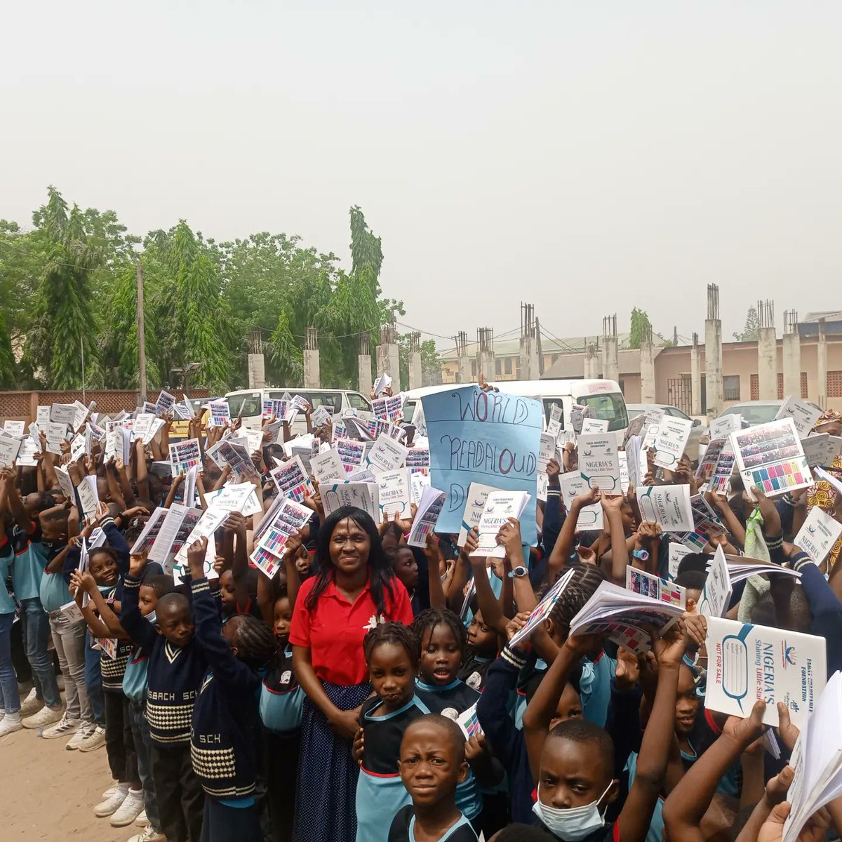 In commemoration of #WorldReadaloud Day on 7th Feb 2024, Hope Restored Initiative  Collaborated with Finpolnomics and Faras charitable foundation to donate Novels to the school Library of Fesbach Nursery&amp;primary school. Exercise books were also distributed to 428 pupils