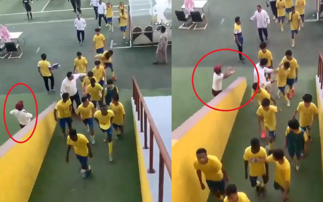 🔴السكيورتي ‼️
#وصيف_العرب 
يجب على الادارة القانونية بالنصر <a href="/AlNassrFC/">نادي النصر السعودي</a>  التعامل مع هذا الاستفزاز العلني للاعب تحت 13 سنة !!
للاسف بكرة يجيك مدعي الفضيلة ويقولك لاتقطع رزقه !
قلنا يجب اختيار من يتواجد بالمنشآت الرياضية بشكل دقيق وعناية فائقة حتى لايكون ( السكيورتي ) موظف الأمن