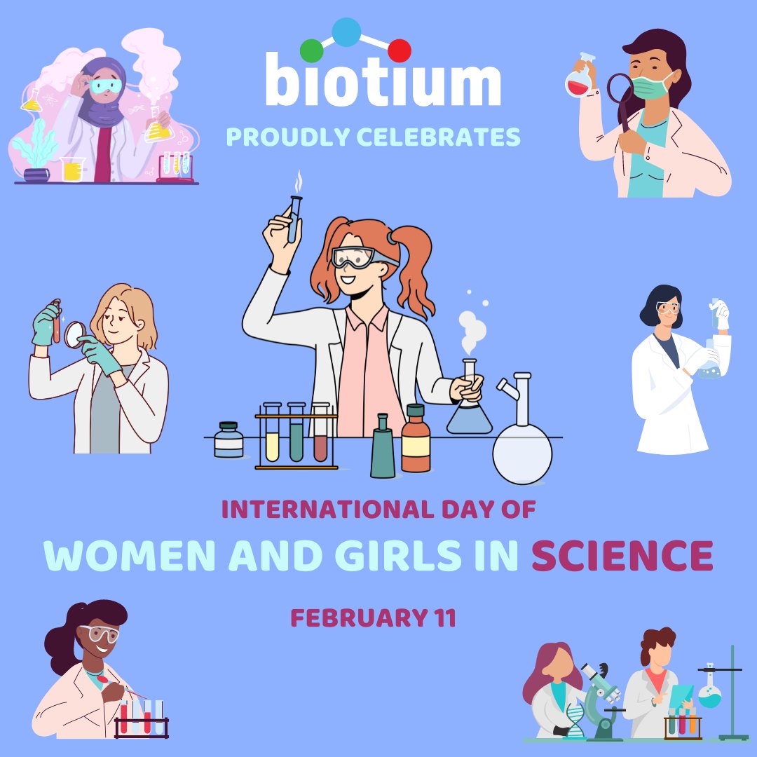 biotium's tweet photo. Ahead of February 11, Biotium is proud to recognize the achievements our brilliant team of female scientists and researchers accomplish every day, and the impacts they make beyond our company. We thank them for inspiring us to #glowstrong.
#womeninstem #womeninscience #lablife https://t.co/KOQb4s5oVr