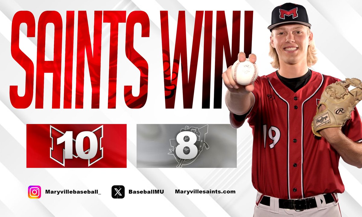 BaseballMU's tweet image. First Saints win of the year✌🏻