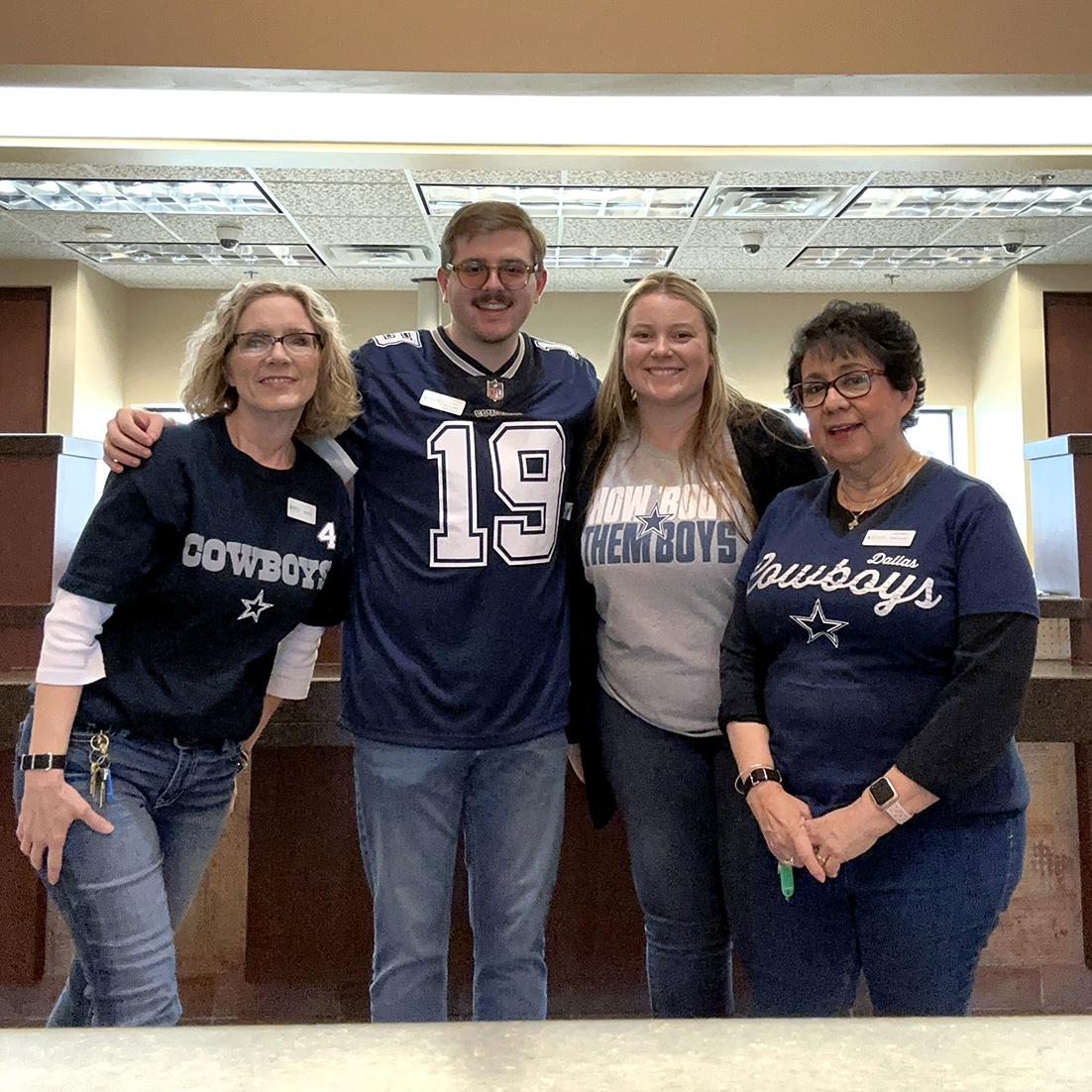 We love seeing that 'Team Spirit!' Whether you're into watching the game, the commercials, or the halftime show, it's always a great time when you're with great people. Your DATCU Family hopes y'all have an awesome Super Bowl Sunday!