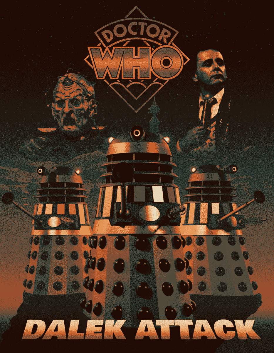 My latest Doctor Who art piece - I had a lot of fun putting this one  together and it gave me an opportunity to use my own Dalek design! I  designed these, image size:933x1199