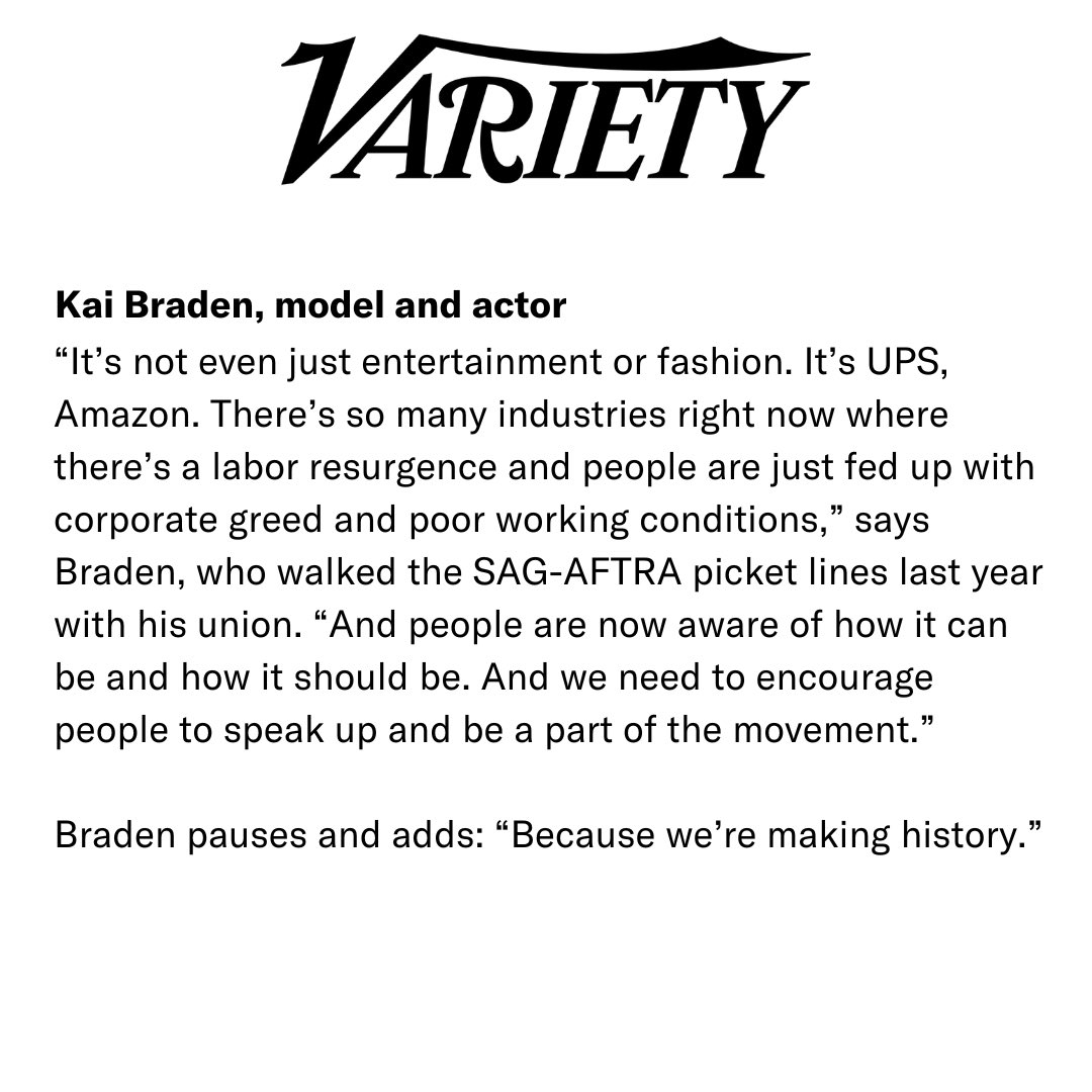 @variety published an article today that includes my experience working between #modeling and #acting @sagaftra jobs. There is a lack of basic rights + protections for #fashionworkers and @ModelAllianceNY is working to change that w/ #FashionWorkersAct Full article in bio. #NYFW