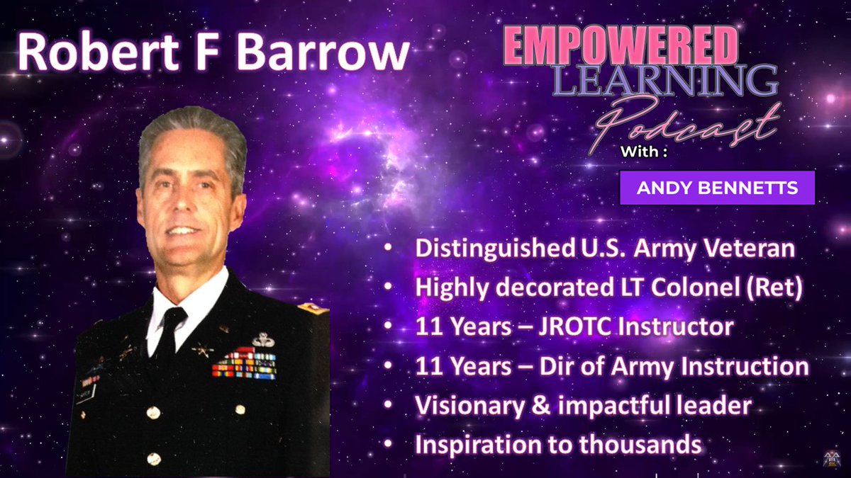 JROTCSTEM's tweet photo. Go check out our very own LTC Barrow on the Empowered Learning Podcast!  #visionaryleader https://t.co/x7gOHVj5Z2