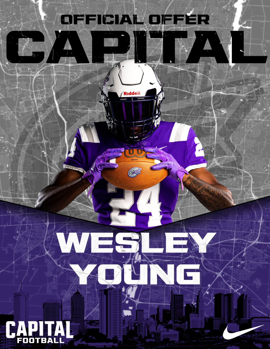 Wesley Young (@wesleyyoung05) on Twitter photo Had a great conversation with coach <a href="/KnockCoach/">Coach Knock</a> and proud to receive a offer from <a href="/CapitalU_FB/">Capital University Football</a> 🔥 Had a great conversation with coach <a href="/KnockCoach/">Coach Knock</a> and proud to receive a offer from <a href="/CapitalU_FB/">Capital University Football</a> 🔥