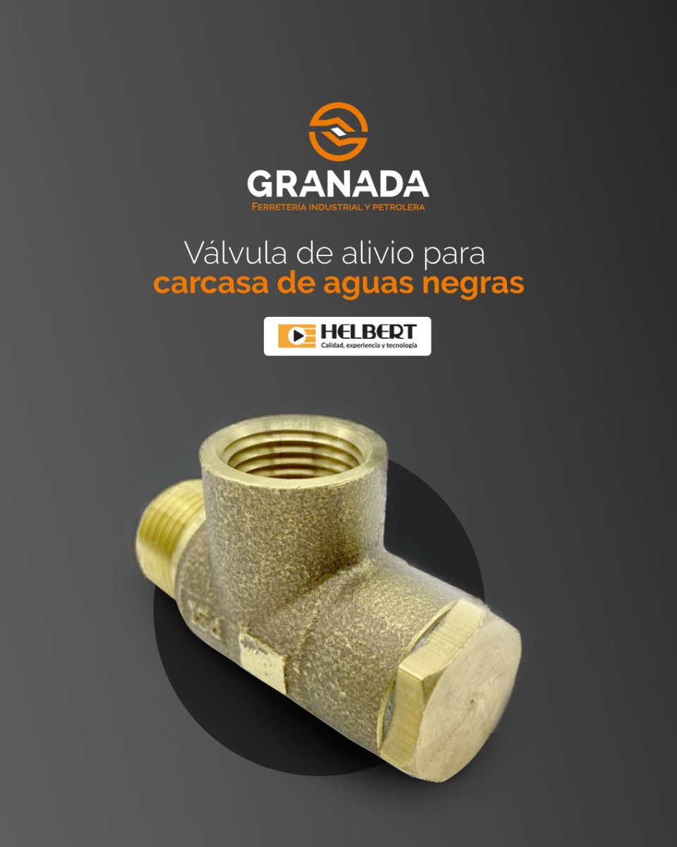 GranadaSas's tweet photo. Se utiliza en la carcasa de bombas para aguas negras, permite proteger el equipo contra súbitos aumentos de presión, gracias a que libera las posibles sobrepresiones de aceite en la carcasa.

#GranadaSAS #Helbert https://t.co/J92bUU5ZrP