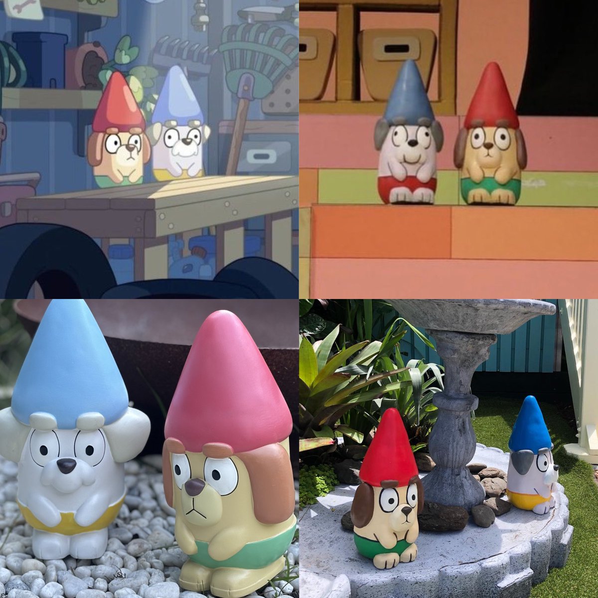 A study in horticultural husbandry in four movements. 

Clockwise from top left: 
📍Backpackers. 
📍Bluey Stage Show, Brisbane. 
📍Heeler Airbnb, Paddington. 
📍Hammerbarn rarities. 

We hope you can find husbands this weekend!! Godspeed! 

#bluey #jeremyandtony #husbands