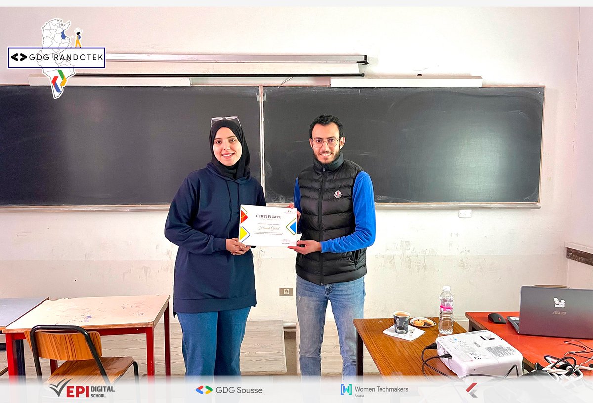 Celebrate the success of our recent Web session!
Kudos to the awesome trainer <a href="/gaied_hamdi/">Hamdi Gaied</a>  and big thanks to participants for the vibrant energy! 
#gdgrandotek #gdgsousse #WTMSousse #GDGMena #WTMMENA  <a href="/googledevs/">Google for Developers</a> @Nour_BOUAYADI <a href="/wtm_sousse/">Women Techmakers Sousse</a>