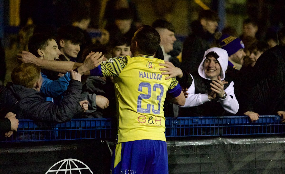 ChrisBeverland's tweet photo. Celebrations after the win for @bangorfc against @ArdsFC1900 https://t.co/42e6ek0EuM
