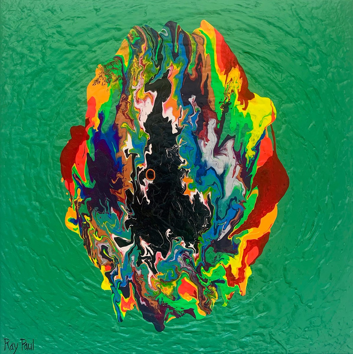 raypaul4's tweet image. "Metallic Anahata," acrylic, latex and enamel on canvas, 27.5" x 27.5" 2024 #abstractart #abstractpainting #popexpressionism #popsurrealism #chakraart #neonart #moffittcancercenter #sarcomasurvivor #myselfisthestar #neonpainting #neonkundalini