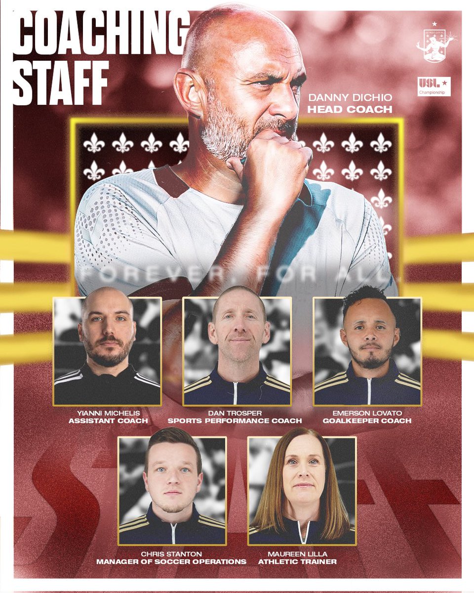 Detroit City FC (@detroitcityfc) on Twitter photo Danny Dichio has confirmed his staff ahead of the 2024 <a href="/USLChampionship/">USL Championship</a> season!
Weโd like to welcome all of the new faces to Le Rouge, as well as welcome back Chris Stanton and Maureen Lilla!
๐: detcityfc.com/news/2024/02/0โฆ Danny Dichio has confirmed his staff ahead of the 2024 <a href="/USLChampionship/">USL Championship</a> season!
Weโd like to welcome all of the new faces to Le Rouge, as well as welcome back Chris Stanton and Maureen Lilla!
๐: detcityfc.com/news/2024/02/0โฆ