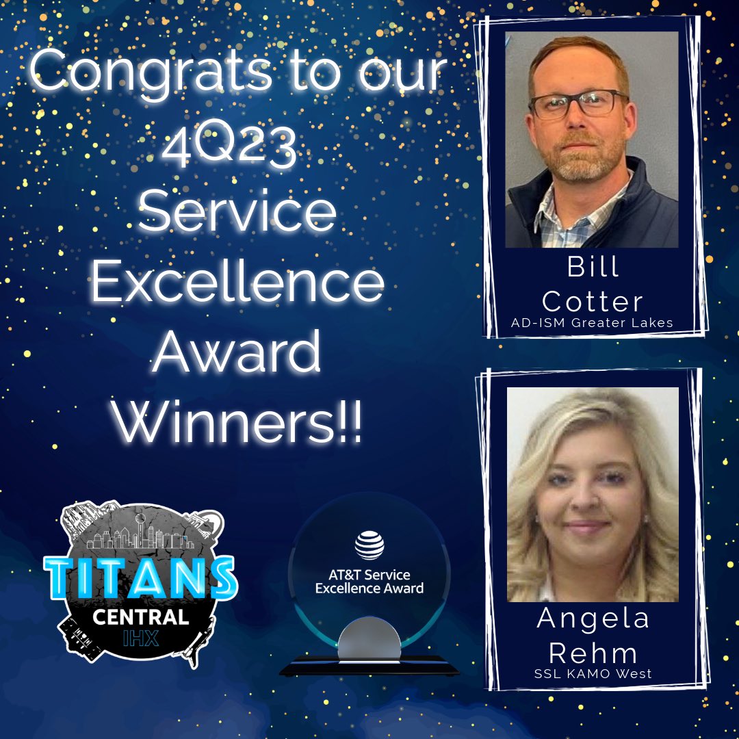 Anthony Galichet (@anthonygalichet) on Twitter photo I am very pleased to announce Central IHX 4Q23 SEA winners!! Please join me in celebrating these two individuals for their amazing support! <a href="/LifeAtATT/">Life at AT&T</a> #ServiceExcellenceAward #Winning I am very pleased to announce Central IHX 4Q23 SEA winners!! Please join me in celebrating these two individuals for their amazing support! <a href="/LifeAtATT/">Life at AT&T</a> #ServiceExcellenceAward #Winning