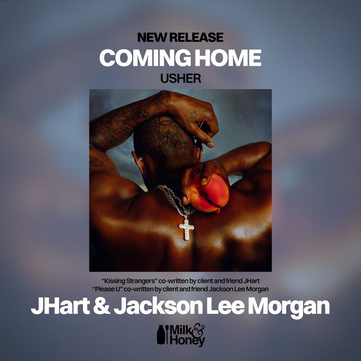 milkhoneyla's tweet photo. Check out ‘Kissing Strangers’ from Usher’s new album ‘Coming Home’, co-written by client and friend JHart. Also check out ‘Please U’, co-written by client and friend Jackson Lee Morgan
#JHart #JacksonLeeMorgan #Usher #milkandhoney #hitsongs https://t.co/GxQT88Esr7