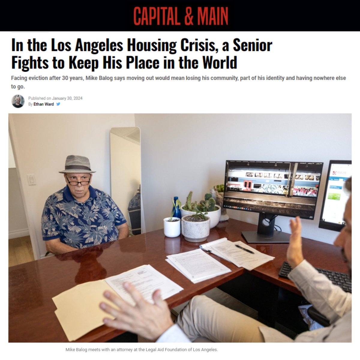 Mike Balog's story represents the struggle of many Los Angeles renters since the end of pandemic renter protections: #Evictions are on the rise, and with steep rental costs, many seniors have nowhere to go. From @iamethanward at @capitalandmain: capitalandmain.com/in-the-los-ang…