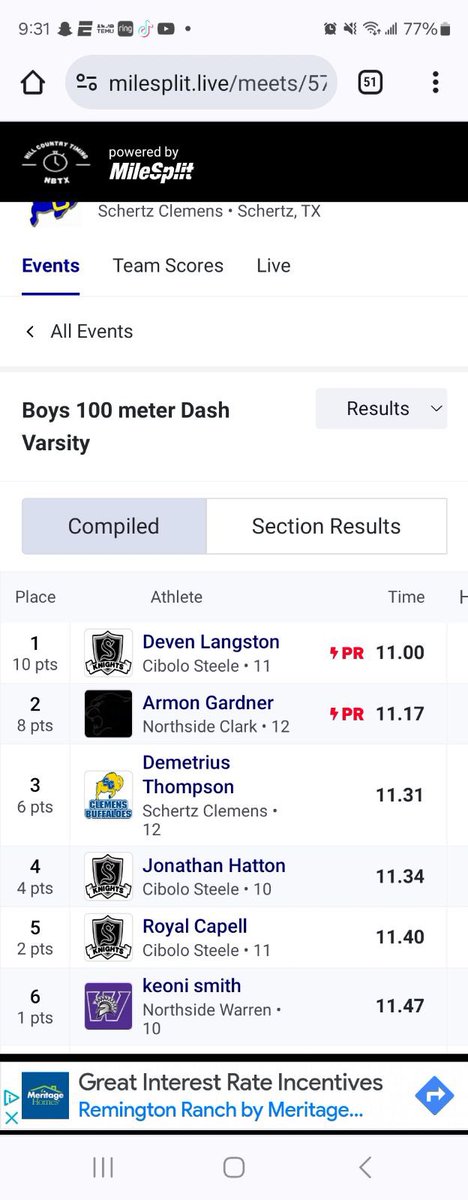 1st 100m of the year. We coming for the sub 11! <a href="/TXMileSplit/">Texas MileSplit</a>