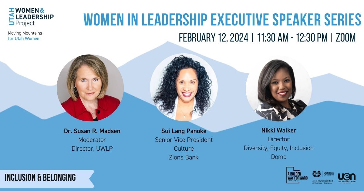 We are thrilled to welcome @SuiLangPanoke and @NikkiWalkerPR on Monday, Feb. 12, as part of our Women in Leadership Executive Speaker Series. They will discuss women leaders who work in the areas of inclusion and belonging. It's going to be a wonderful conversation! The virtual…
