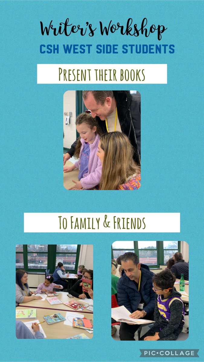 MsGieser's tweet photo. All IN A DAY @CSHWestSide= Morning kickstart w/meaningful read-alouds, thoughtful discussions, & uplifting affirmations, continued w/ Writer’s Wkshp.—beautifully demonstrating the capabilities & insights of our children—& closing w/ tonight’s talent show! Don’t miss it! 💜📝🍿 https://t.co/J1Dpr19xJ7