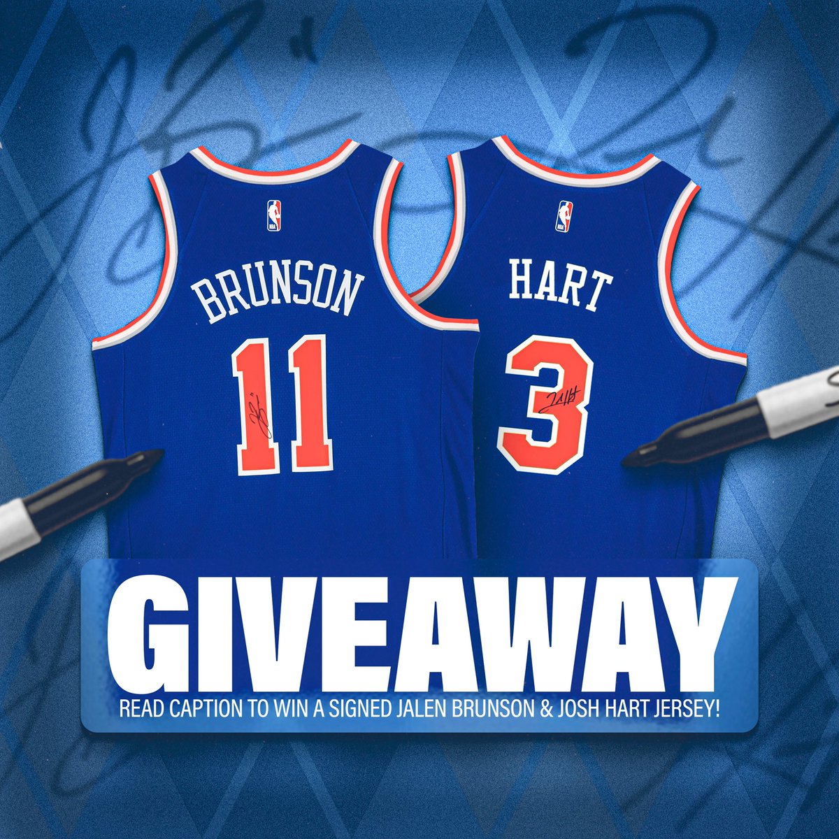 We’re giving away a SIGNED Jalen Brunson & Josh Hart jersey 👀 To enter do the following: 🗽 Subscribe to our YT channel 🗽 RT & Like this tweet 🗽 Follow us & @playmaker 🗽 Reply “done” with a screenshot of your sub 👀