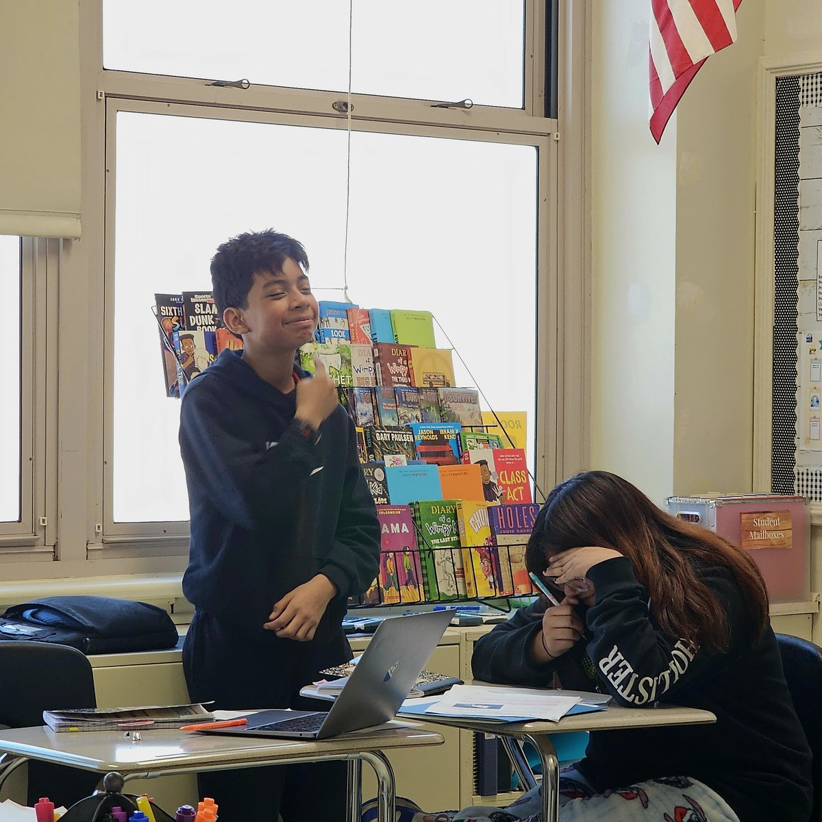 My 7th grade ss working on projects based on short stories they read for our unit on characterization. Each group chose the story and project to complete after reading and taking notes in their notebooks. <a href="/DoverMiddleNJ/">DoverMiddleSchool</a> <a href="/PublicDover/">Dover Public Schools</a> #readersworkshop #languagearts #TigerPride 🐯