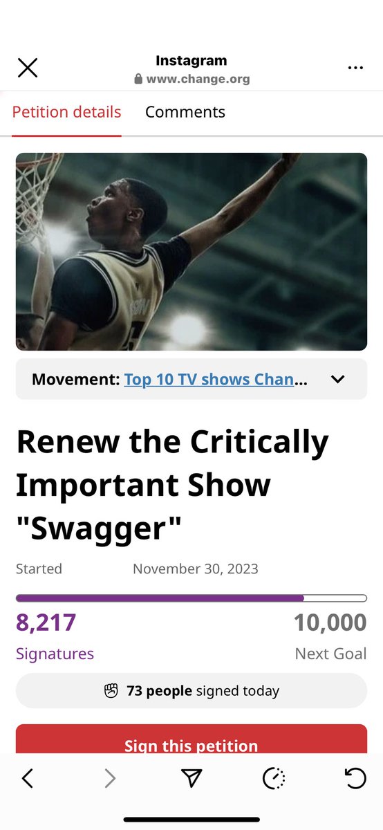Just  reminder sign the petition link in bio .. #SaveSwagger #RenewSwagger
