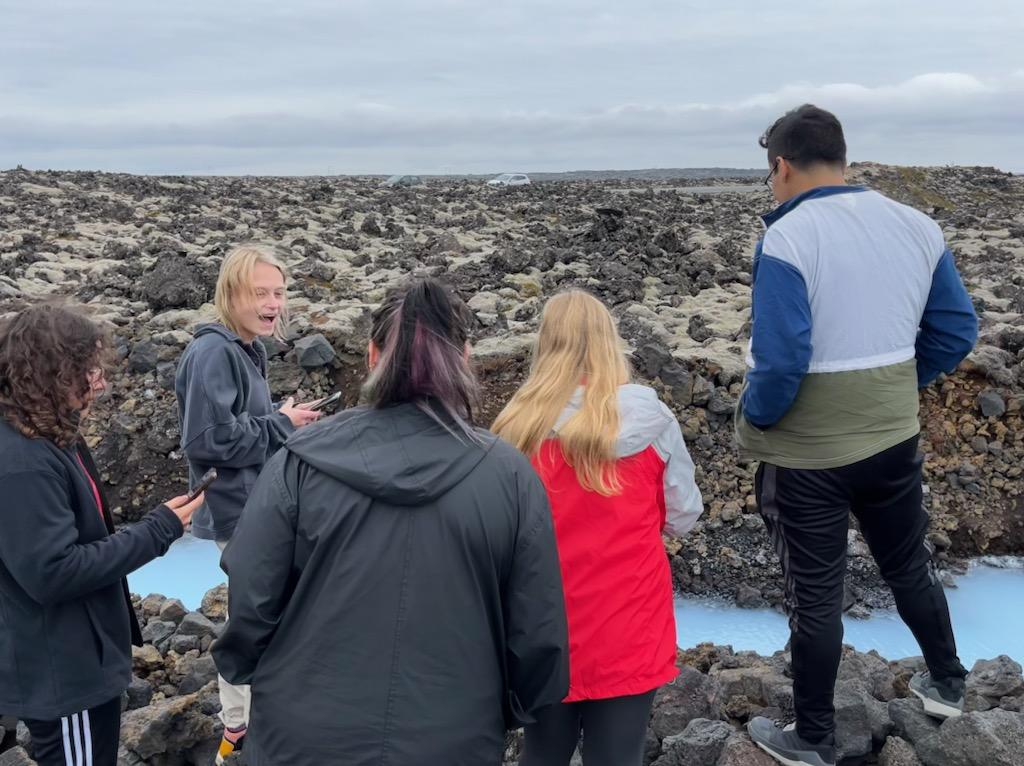 UNLGeography's tweet photo. 🌋Sending you off into your weekend with some #FlashbackFriday #SGIS #UNLGeography Summer 2023 #GeographyFieldTour pics, taken steps away from the current #Iceland #volcano #eruption. @GlobalNebraska https://t.co/L5WlLXqtlU