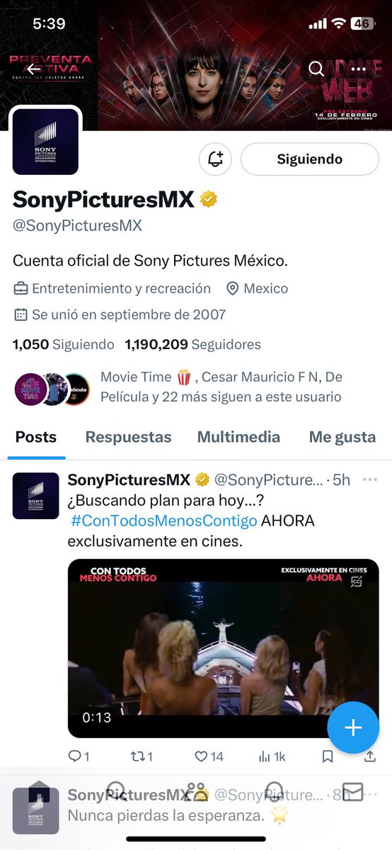 Mafe_CC4's tweet photo. @SensaCineLATAM @SonyPicturesMX En los cómics es Jessica Drew, pero en Madame Web interpretada por Sydney Sweeney es Julia Carpenter https://t.co/qzqVkECKFr
