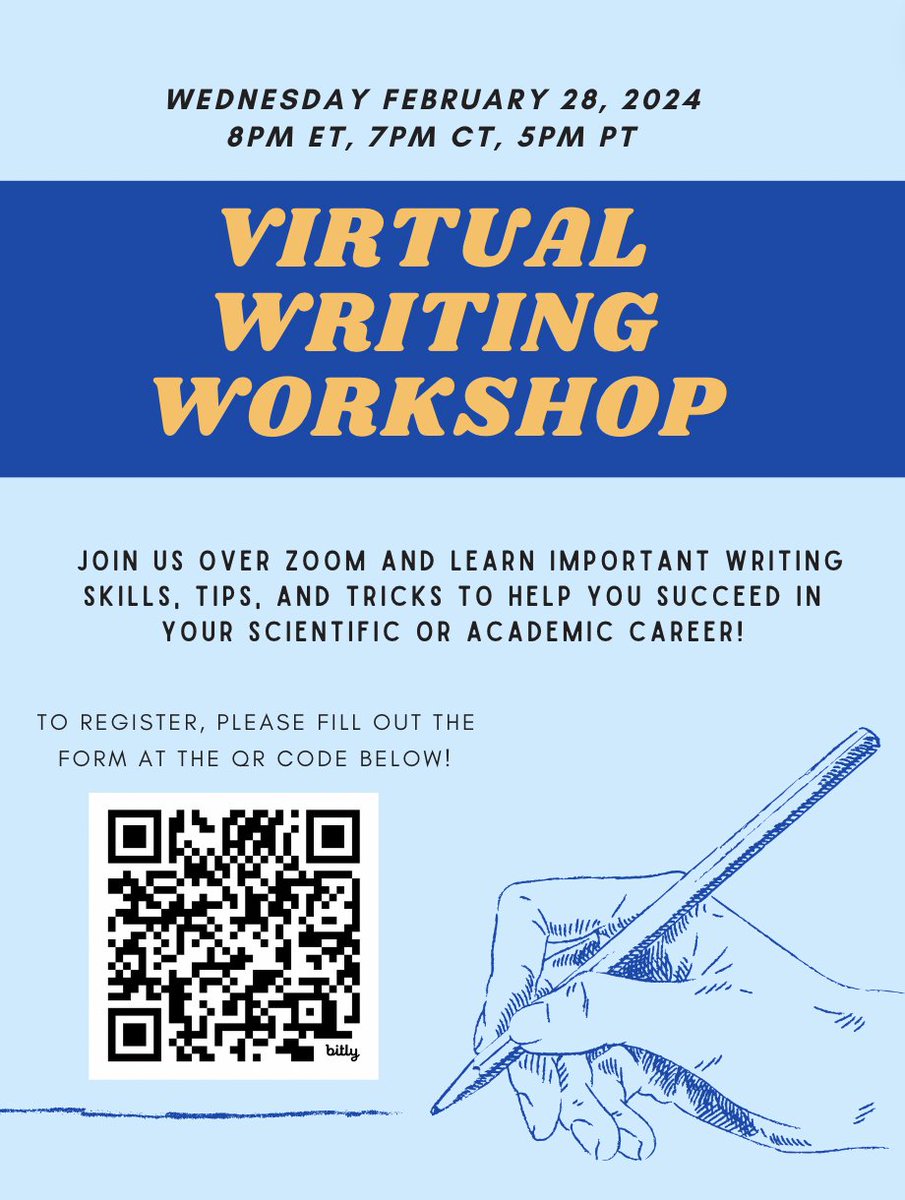 MSAStudents's tweet photo. Ready to elevate your writing skills to the next level📝✨ 

Don't miss out on this fantastic opportunity to hone your craft! 

Register now and take the first step towards mastering the art of writing

https://t.co/qgAx8jmnxY

#WritingCommunity #SkillDevelopment https://t.co/cLBbAqHDyW