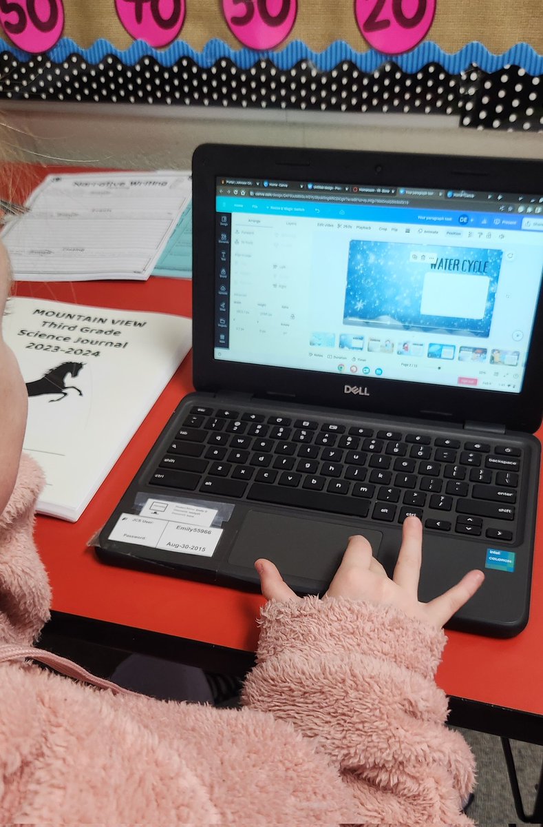 DBoneTeach's tweet image. My third graders were excited to start designing their Water Cycle presentations in @CanvaEdu . Lots of creativity flowing while integrating technology and Earth Science.  @MountainViewJCS @jcityTNschools #JCSTechLeads #GoMustangs