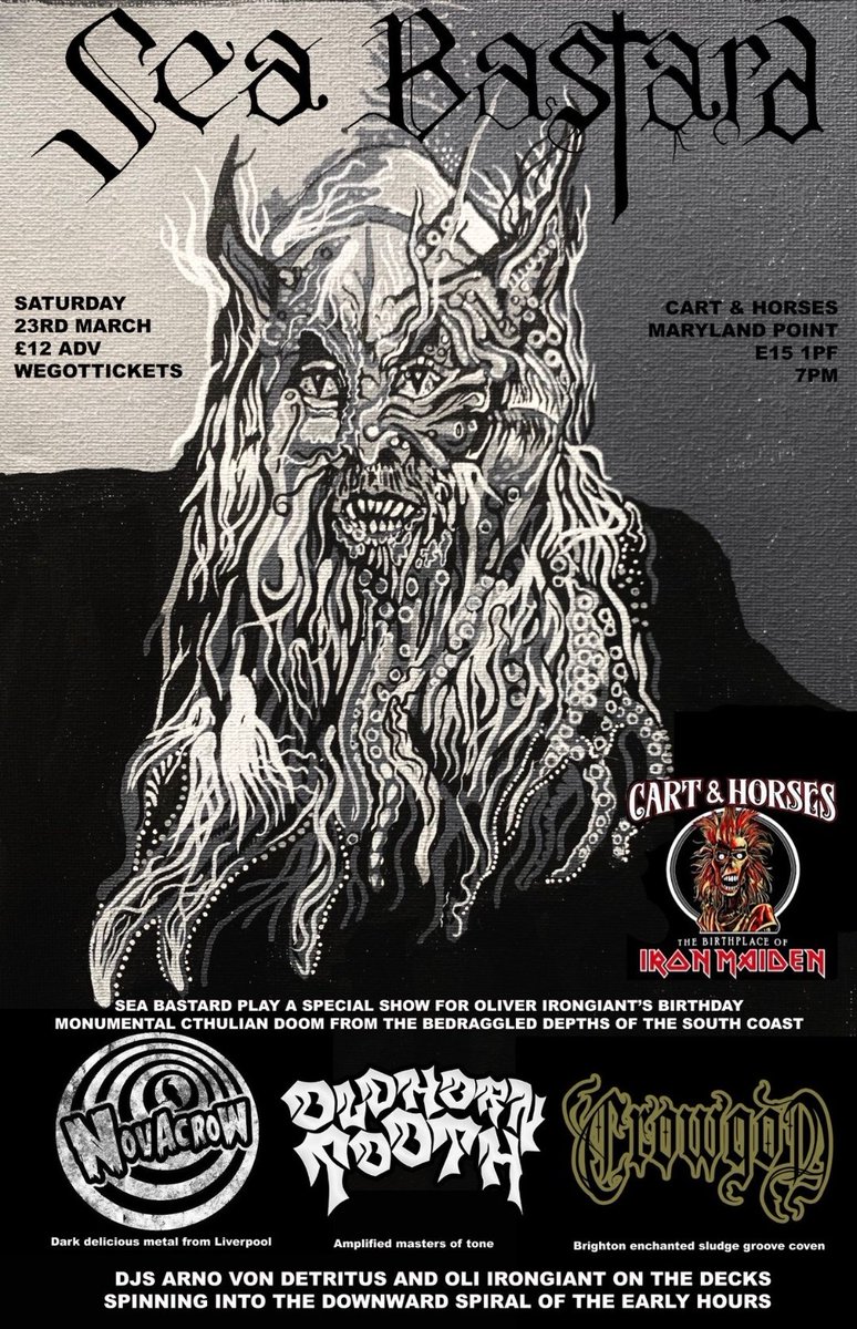 We're headlining the Cart &amp; Horses as we rev back up into being a live band again.