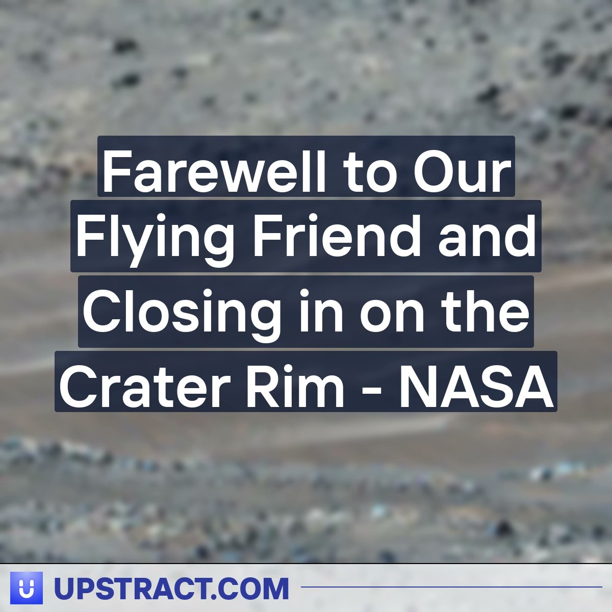 Farewell to Our Flying Friend and Closing in on the Crater Rim - NASA
#craterrimwritten #henrymanelski #nathanwilliams
mars.nasa.gov/mars2020/missi…