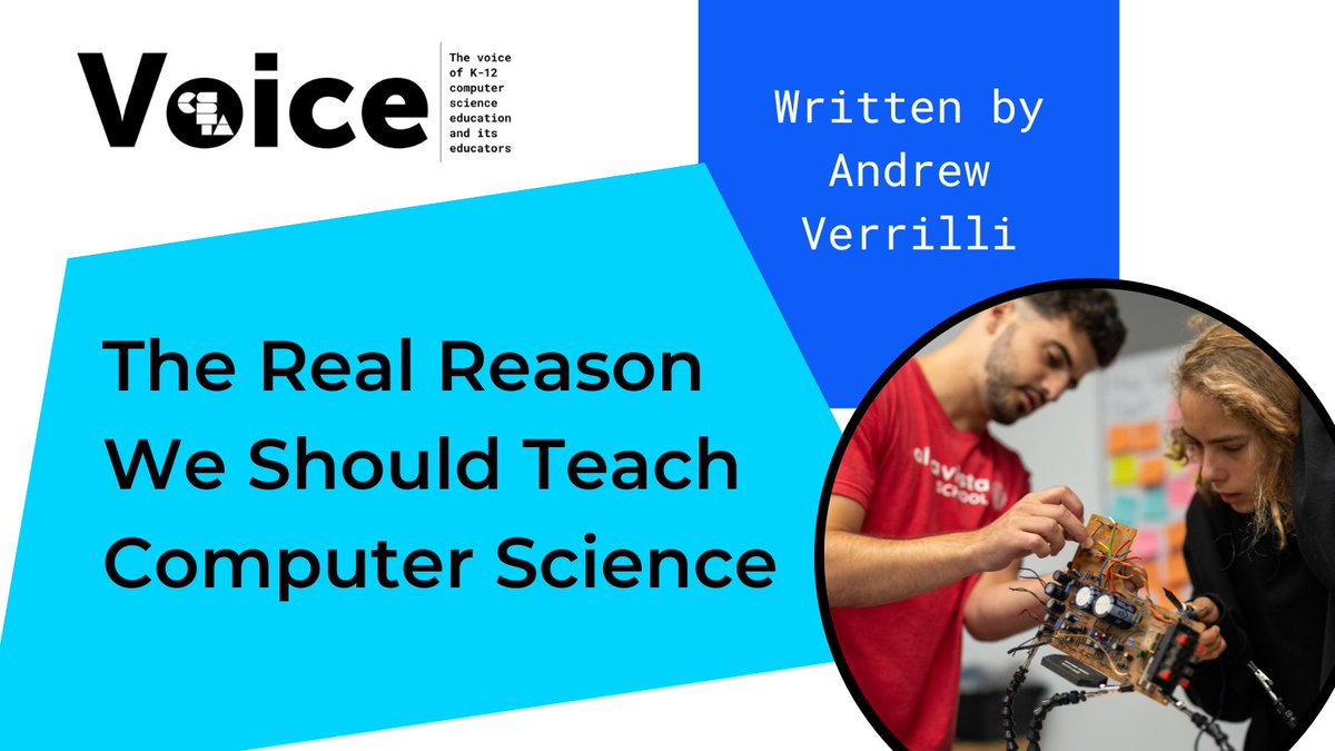 Learn about the shift from 'product' to 'process' learning, emphasizing independence, experimentation, and the joy of programming with Andrew Verrilli. Read more about this teacher's journey in revolutionizing middle school computer science education: ow.ly/9A7c50QyiOT