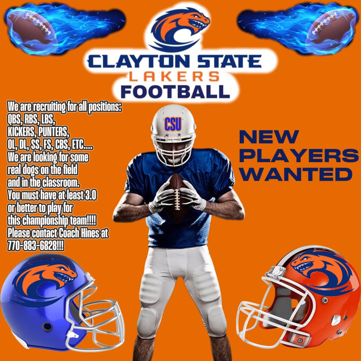 We are looking for some Real Dogs on the Field and in The Classroom!!!
Contact Coach Hines at 770-883-6828

Head Coach Adkins: (404) 216-3020