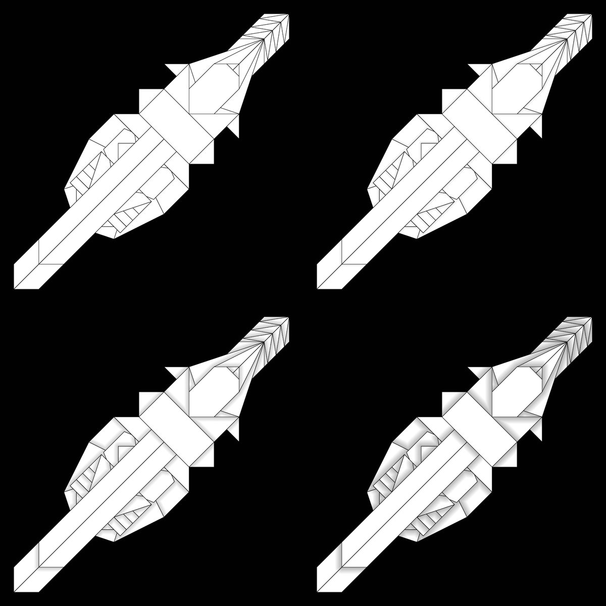 Lucanus Maculifemoratus by <a href="/tuok3110/">σ</a> from the Flat-Folder instagram dataset.
.
Images show four of seven new "Shadows" shading levels now available in Flat-Folder.
.
#flatfolder #origami