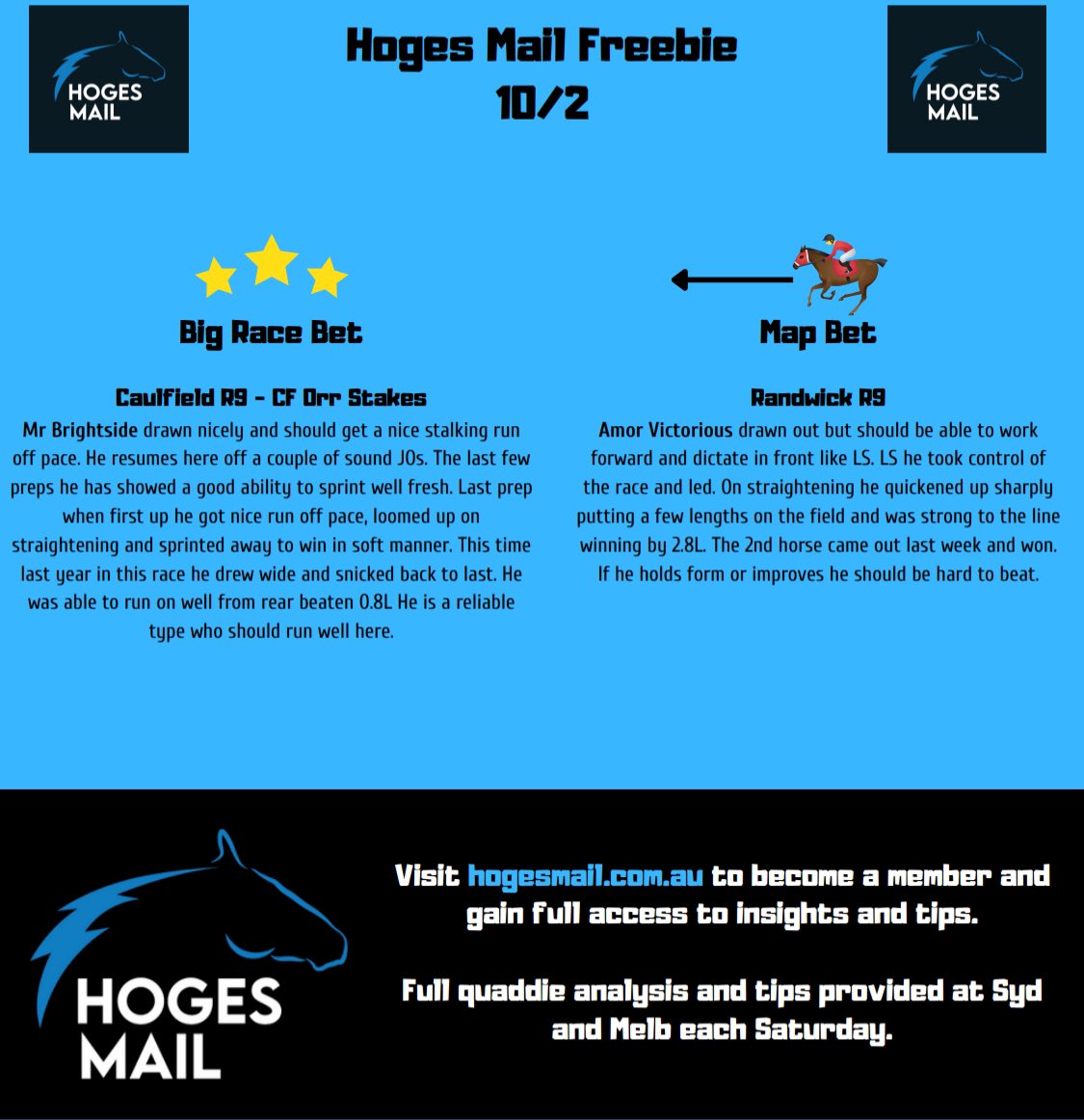hogesmail's tweet photo. 📬Saturday Set📬

A number of favs look hard to beat today.  Below are a couple of key chances. https://t.co/E7EfZCTh7H