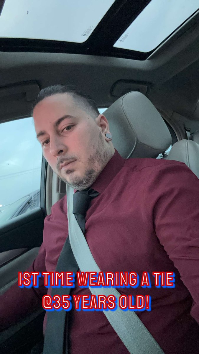 When you start running the show you have to look the part!! 1st time ever wearing a tie!!!