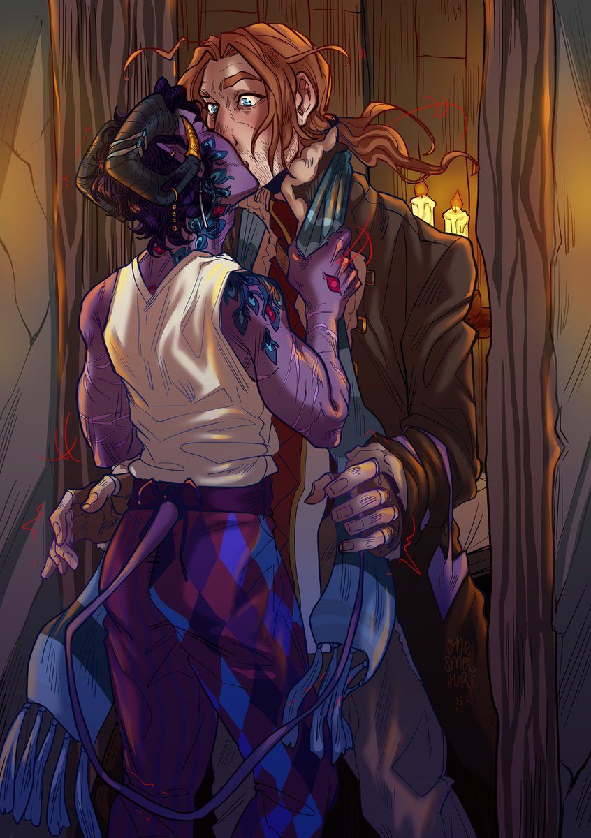onesmolhurt's tweet photo. surprise visit 😳 i can imagine molly just makes out with caleb for a good five minutes in that door frame and then walks aways while smirking over his shoulder... ;3 #widomauk #criticalroleart https://t.co/JnaOBFkHtO