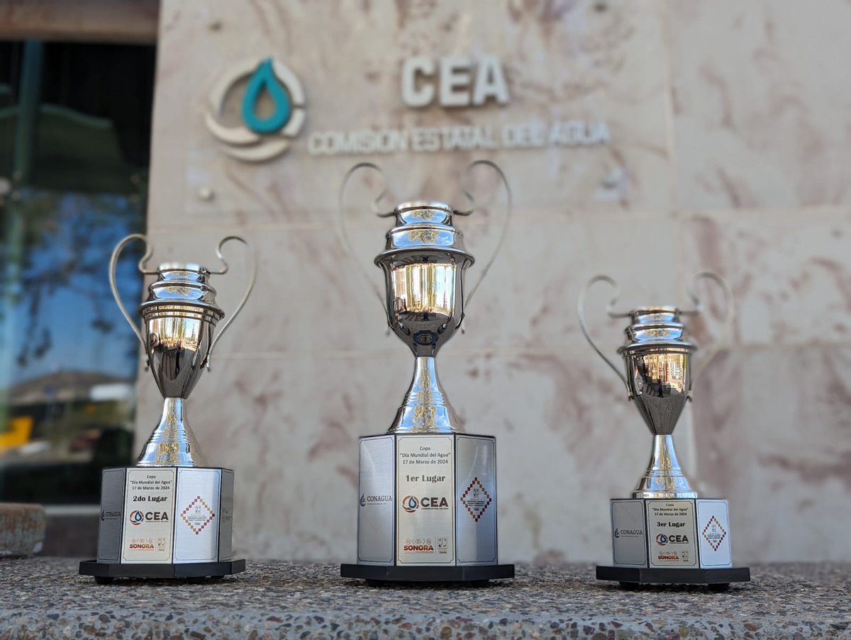 CEASonora's tweet photo. #LaCEAtrabajando | Ya están listas las copas de la Carrera por la Cultura del Agua para conmemorar el #DíaMundialdelAgua que organiza el Gobierno de Sonora a través de la CEA, para los competidores en equipos de 5 km. #CompromisosFirmes #TierraDeOportunidades https://t.co/JCgHtkJkxt