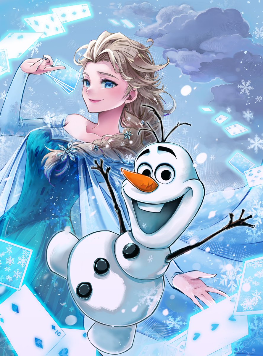 アナと雪の女王のファンアート 今月のツムツムのエルサ&オラフが楽し