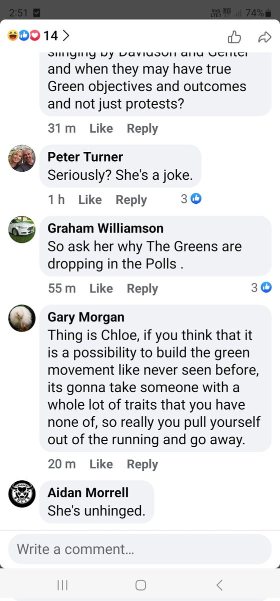 These comments from the old boomers generation. Guess what boomers, your generation are a dying breed. 
I believe Chloe will lead the next generation.