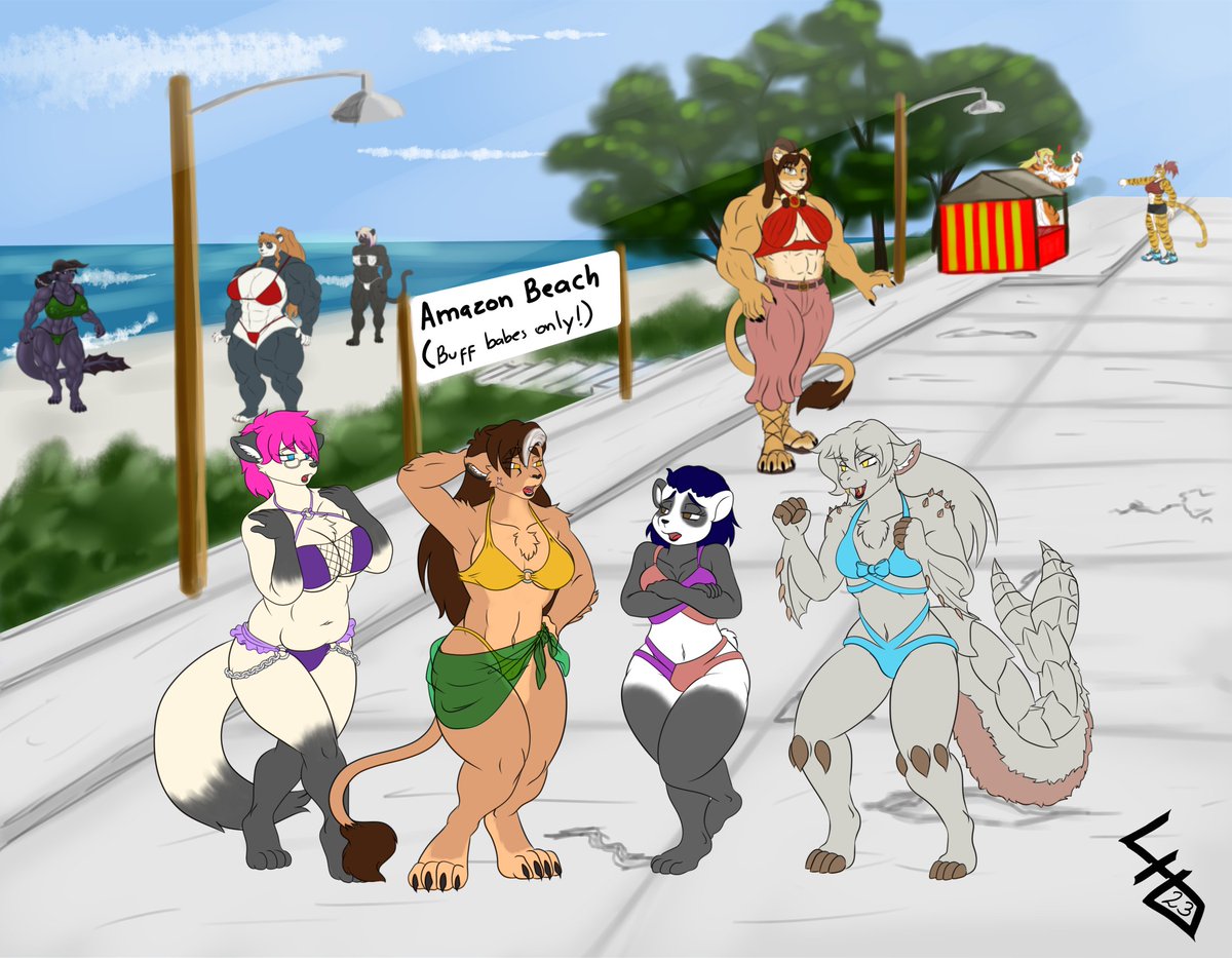 The girls decided to enjoy a day in the beach but I think they choose the wrong beach.
Feeling a bit down, Tsubaki seems to find an easy solution.
I think everyone know what is it, right?
And thank you all my friends for letting me use their characters.
Characters © their owners