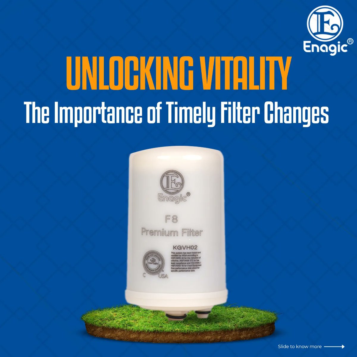 EnagicIndia1's tweet photo. "Level up your hydration routine by staying on top of water filter changes! 🚰💙 Regular maintenance ensures crisp, pure water every time. Cheers to a healthier you! 
#EnagicNation #WaterForWellness #DrinkHealthy #EcoFriendlyLiving #WellnessJourney #EnagicFamily #GreenLivingIndia https://t.co/yZ4icbGFny