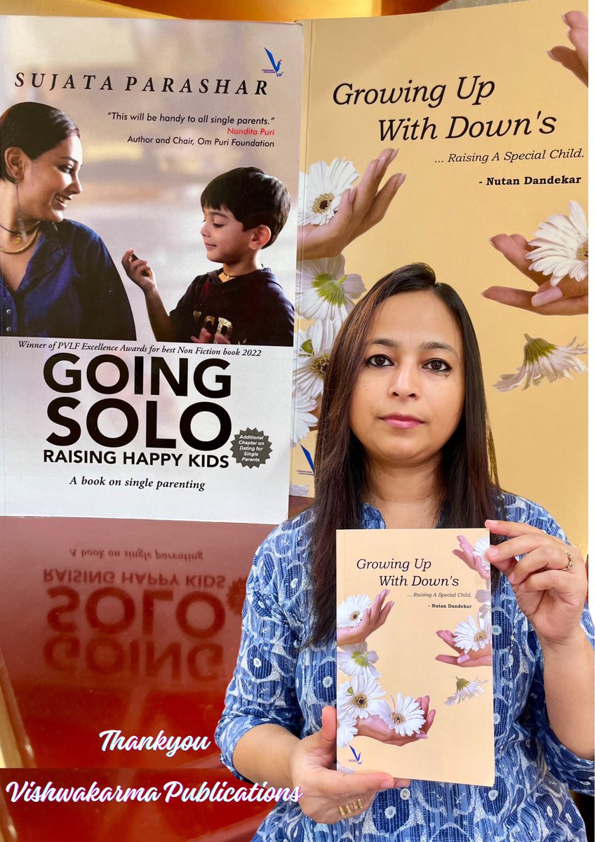 #GrowingUpWithDowns #NutanDandekar #DownSyndrome #DownSyndromeAwareness 

#GoingSolo #RaisingHappyKids @sujatavidu 
Thankyou @VPBooks for the two gems 😇❤️🙏 
Parenthood gets a whole new meaning and dimension! 

#SingleParenting #SpecialNeedsParenting