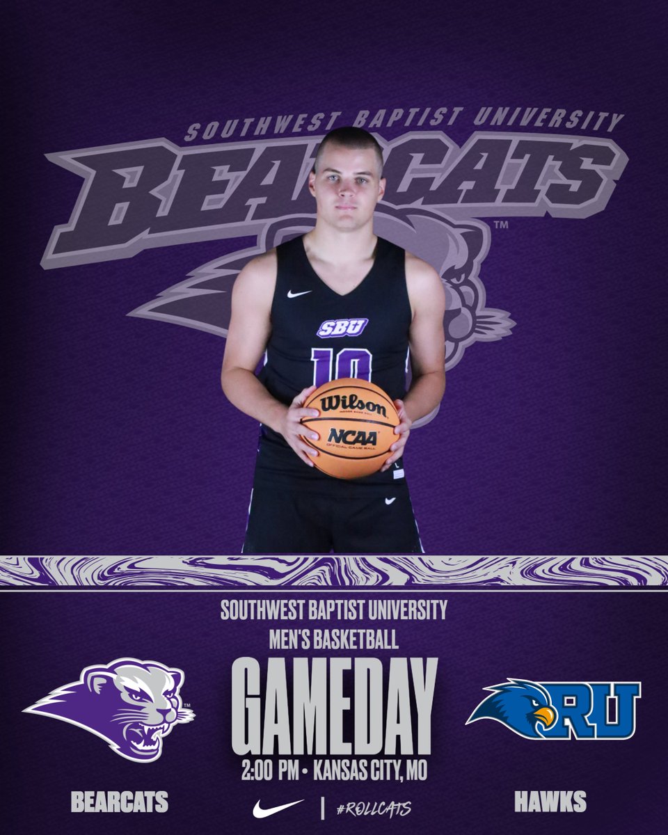 MBB: Southwest Baptist takes on Western division foe this afternoon! #RollCats #CatTown 🏀: @SWBaptistMBB vs @RUhawks 📈: rockhursthawks.com/sidearmstats/m… 📺: glvcsn.com/rockhurst/