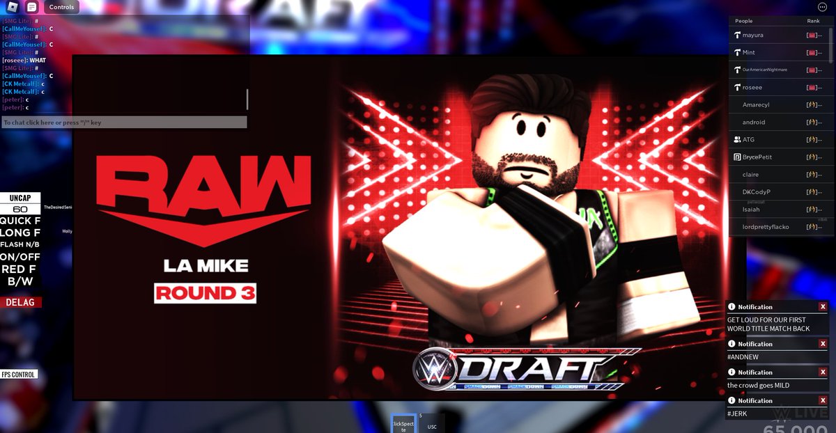 RWAViddy's tweet photo. @ROBLOXWWE_  The REAL megastar bleeds red. WITH EVERYBODY SAYING…. https://t.co/2ecClqDiRv