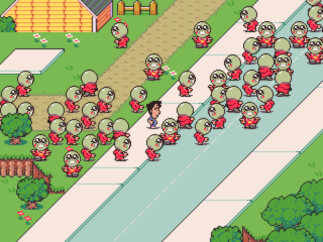 Prosciutto_Man's tweet photo. Progress continues on GiggleForce: my newest RPGMaker 2003 project being worked on in collaboration with @pommisc, @ToppleNG, @DryestNG, and @roverkibb.
I'm trying to get back in the rhythm of posting here at least weekly, so more screenshots to come. https://t.co/WuJsI0sMUW