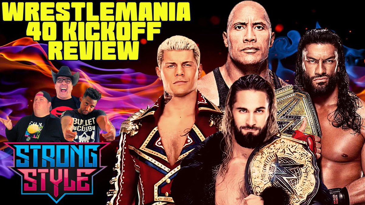 John Rocha (@therochasays) on Twitter photo The #Wrestlemania 40 Kickoff show was controversial and insane!
So I had to get Aaron Turner and <a href="/Chris_please/">Chris Burns</a> to join Me for a special STRONG STYLE episode LIVE at 12pm PT today!
Join us as we talk The Rock, Cody, Roman, Seth, Rhea vs Becky & more!!
📺 youtube.com/live/idntsK_bt… The #Wrestlemania 40 Kickoff show was controversial and insane!
So I had to get Aaron Turner and <a href="/Chris_please/">Chris Burns</a> to join Me for a special STRONG STYLE episode LIVE at 12pm PT today!
Join us as we talk The Rock, Cody, Roman, Seth, Rhea vs Becky & more!!
📺 youtube.com/live/idntsK_bt…
