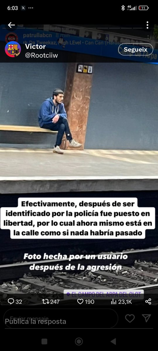 Sembla ser que degut a la presió social, finalment ha estat detingut. Ara queda en mans del jutge.
És una vergonya que els ciutadans ens tinguem que mobilitzar perquè es faci justícia.