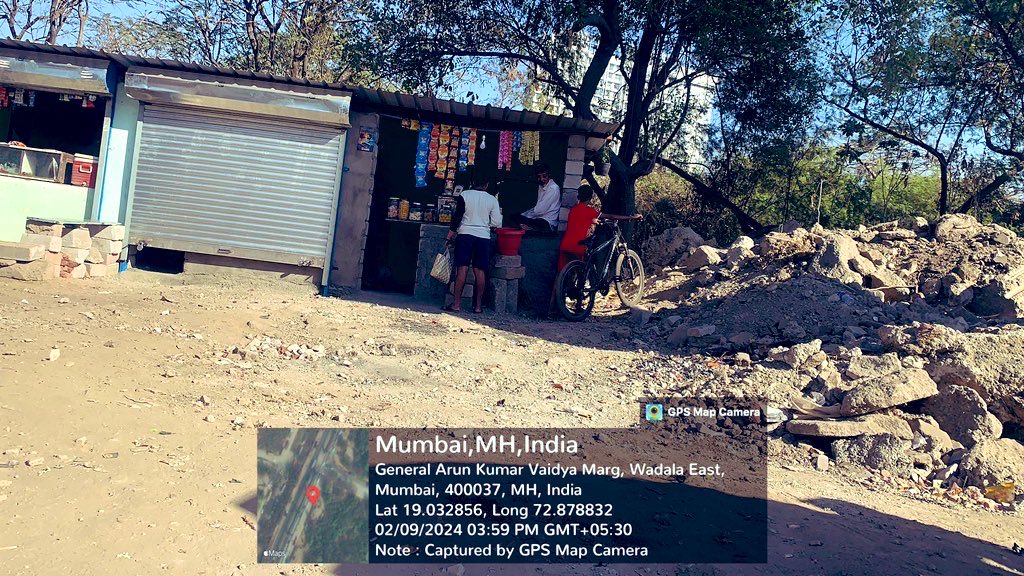 Illegal 3 shops are cement constructed all of a sudden.
Location: Right side of main gate of Ajmera i-Land / Bhakti Park Wadala east. It’s under the metro 4 bridge. Pl take corrective action asap. This is land grabbing in broad daylight!

⁦⁦⁦<a href="/mybmc/">माझी Mumbai, आपली BMC</a>⁩